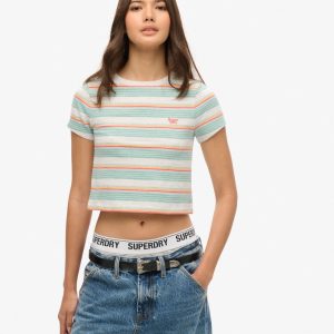Vintage Stripe Crop T-Shirt