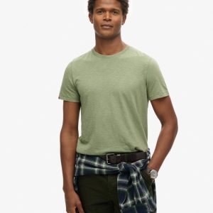 Crew Neck Slub Short Sleeved T-shirt