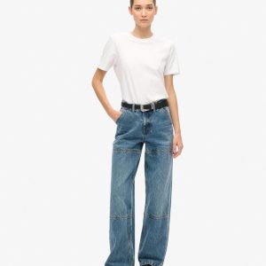 Mid Rise Denim Carpenter Jeans