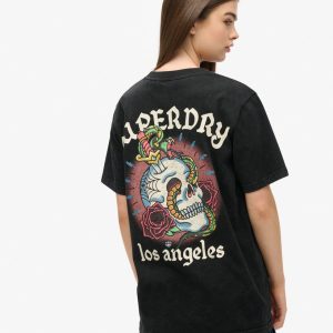 Oversized Tattoo Graphic T-Shirt