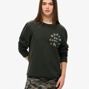 Oversized Surplus Graphic Crew Sweatshirt