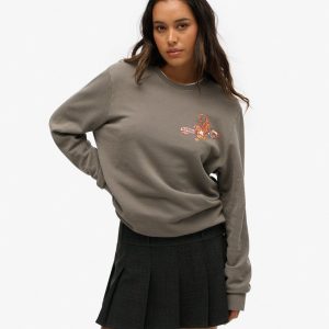 Oversized Tattoo Graphic Sweatshirt