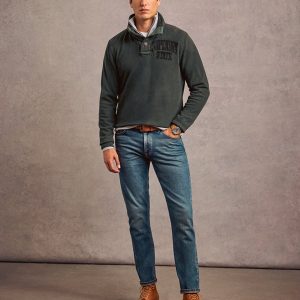 Vintage Athletic Half Button Jumper