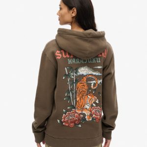 Oversized Tattoo Graphic Hoodie