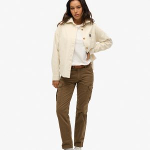 Mid Rise Slim Cargo Trousers