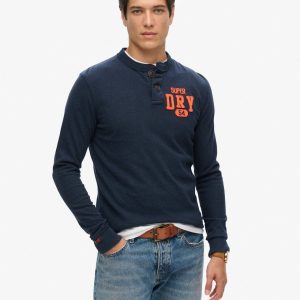 Vintage Athletic Long Sleeve Grandad Top