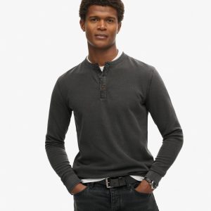 Vintage Textured Grandad Top