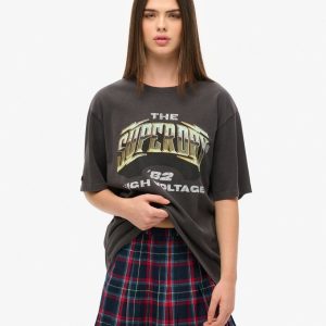 Oversized 70s Rock Graphic Band T-Shirt