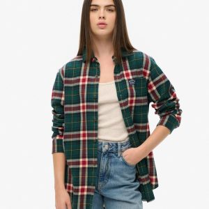 Oversized Long Sleeve Cotton Lumberjack Shirt