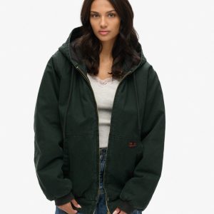 Oversized Surplus Hooded Bomber Jacket