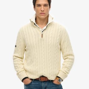 Cotton Classic Cable Half-Zip Jumper