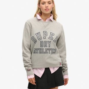 Oversized Athletic Printed Sweatshirt