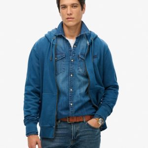 Essential Logo Washed Zip Hoodie