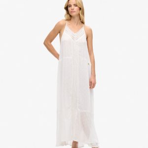 Lace Trim Maxi Dress