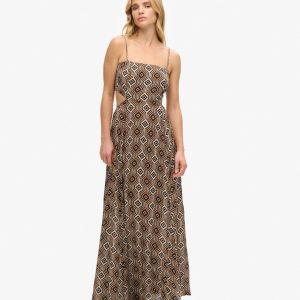 Sheered Back Maxi Dress