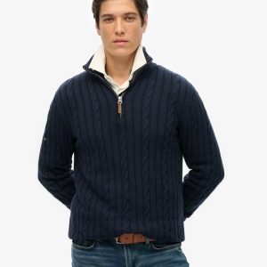 Cotton Classic Cable Half-Zip Jumper