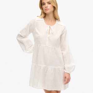 Ibiza Long Sleeve Tiered Sparkle Mini Dress