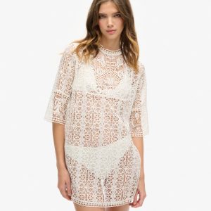 Beach Cover Up Lace Mini Dress