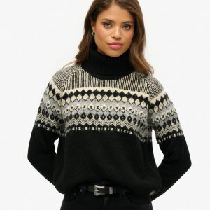 Fairisle Pattern Roll Neck Jumper