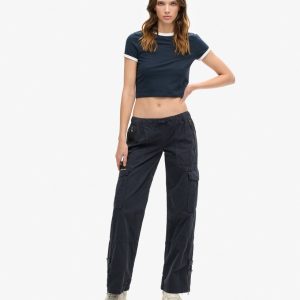 Low Rise Wide Leg Cargo Pants