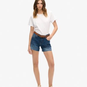 Denim Mid Length Shorts