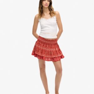 Vintage Tiered Mini Skirt