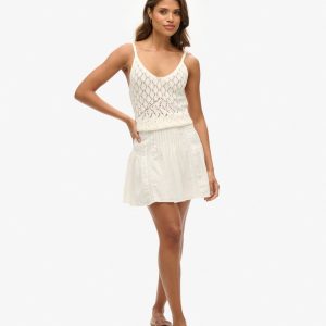 Lace Trim Mini Skirt