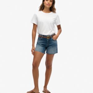 Denim Mid Length Shorts