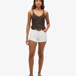 High Rise Denim Shorts