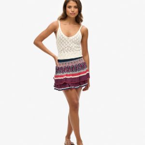 Vintage Tiered Mini Skirt