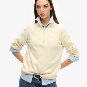 Classic Cotton Knit Half Zip Jumper