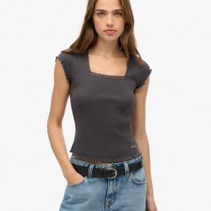 Essential Square Neck Short Sleeve T-Shirt