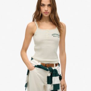 Athletic Essentials Graphic Button Cami Top