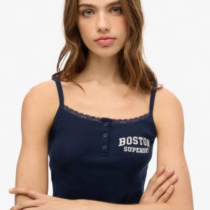 Athletic Essentials Graphic Button Cami Top
