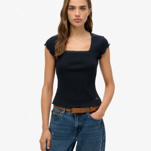 Essential Square Neck Short Sleeve T-Shirt