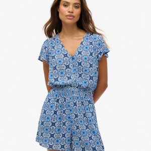 Short Sleeve Printed Playsuit
