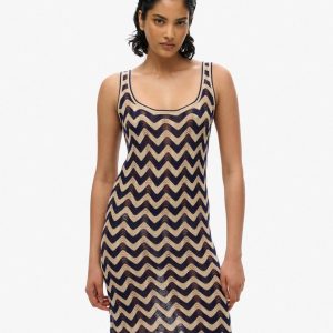 Zig Zag Knit Mini Dress
