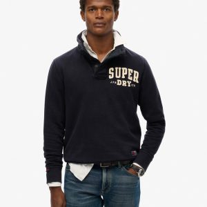 Vintage Athletic Henley Sweatshirt