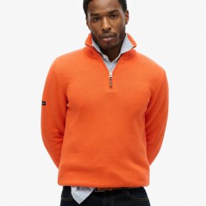 Cotton Classics Half-Zip Knitted Jumper