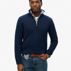 Cotton Classics Half-Zip Knitted Jumper