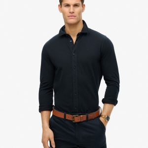 Vintage Destroy Pique Long Sleeve Shirt