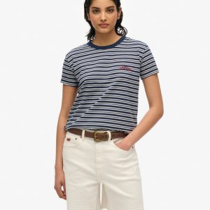 Essential Logo Striped Fitted T-Shirt