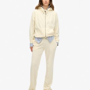 Velour Wide Leg Joggers