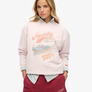 Souvenir Graphic Loose Crew Sweatshirt