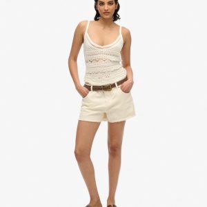 Mid Rise Denim Hot Shorts