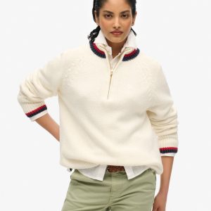 Tipped Half Zip Jumper