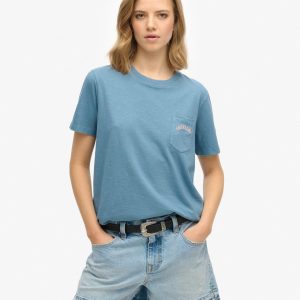Essential Logo Garment Dye Pocket T-Shirt