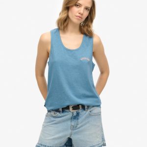 Essential Logo Garment Dye Vest Top