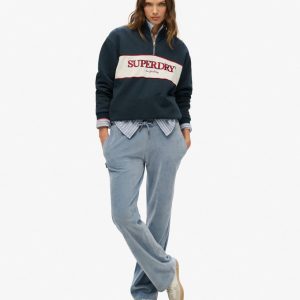 Velour Wide Leg Joggers