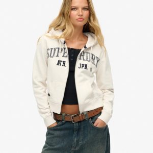 Athletic Essentials Relaxed Cropped Zip Hoodie